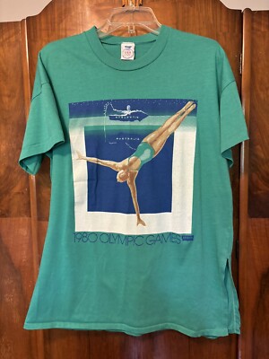 1980  Levi s Australia Womens L Olympic Official Swimming Original Vintage Shirt