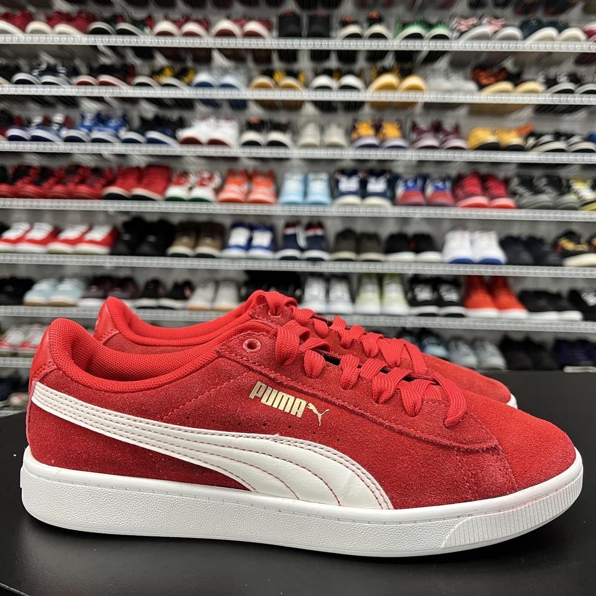 【未使用品】PUMA LOVE SUEDE WNS　25cm Puma Suede Classic Women's Shoe Red 369725-25 Women's Size