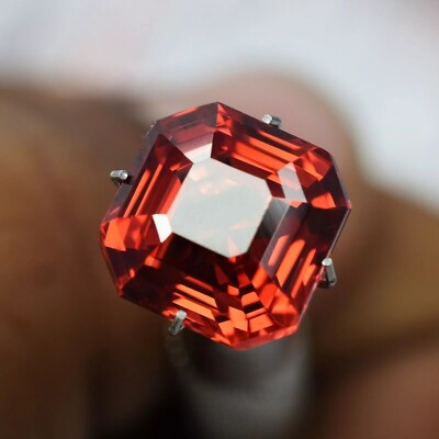 For Sale 10 Ct Natural ORANGE Sapphire Loose Gemstone Askar Cut CERTIFIED
