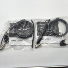 2 Targus DEFCON Trapezoid Keyed Cable Lock ASP65GLX