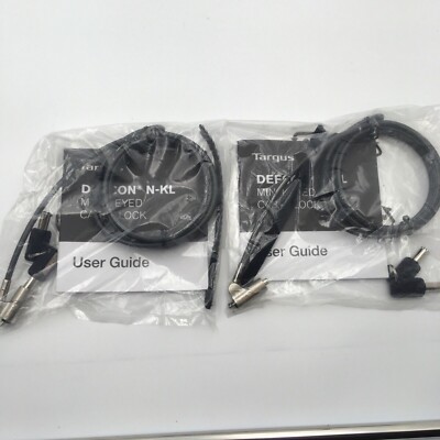 2 Targus DEFCON Trapezoid Keyed Cable Lock ASP65GLX