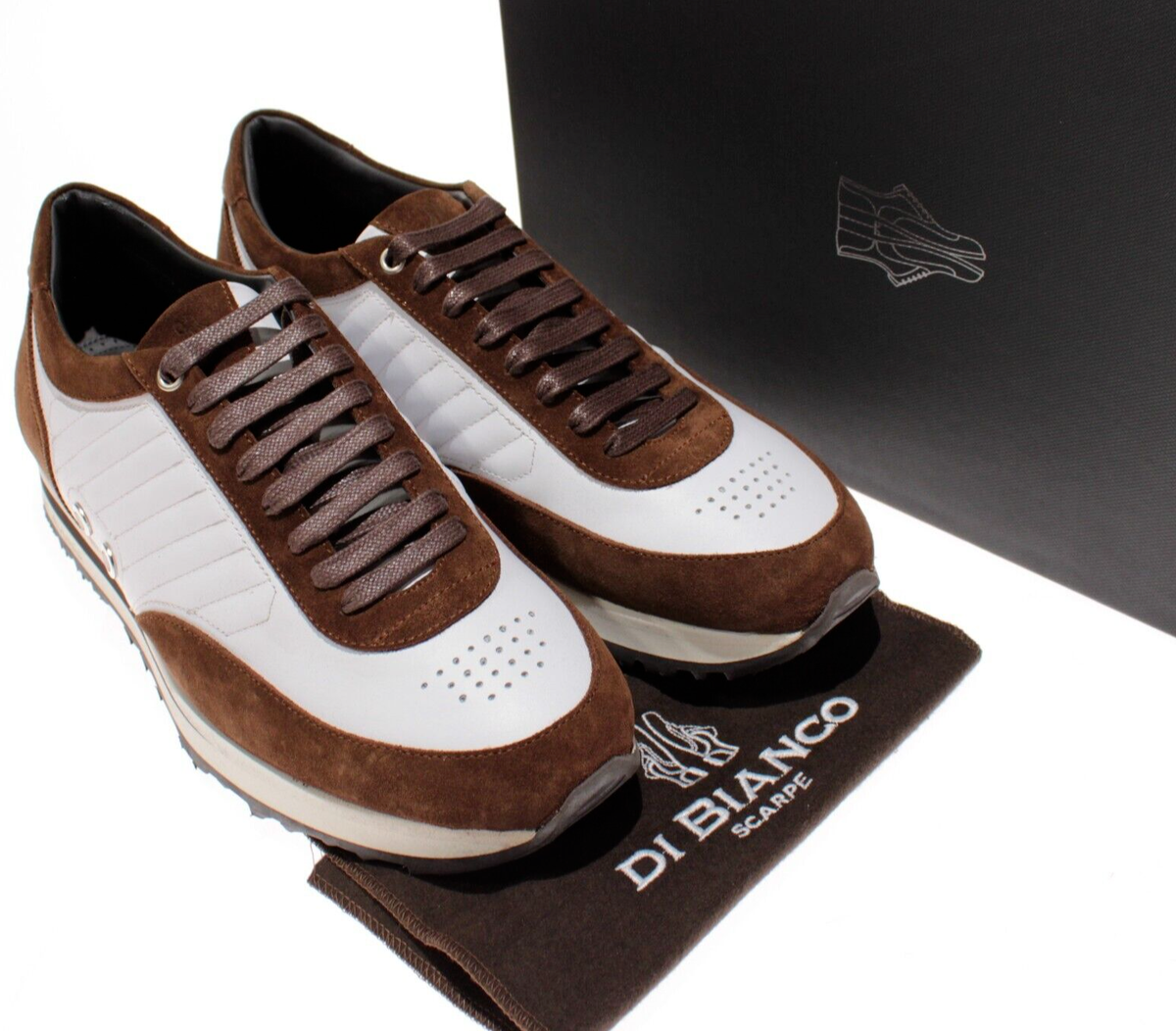 Di Bianco NWB The Daytona Leather & Suede Sneakers Size 9.5  display picture 3