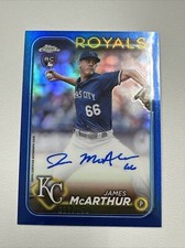 2024 Topps Chrome James McArthur Rookie RC Blue Refractor Auto /150 - Royals