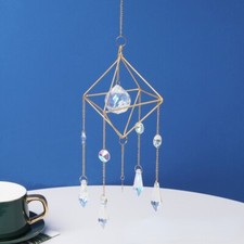 Kristall Prismen Sonnenfänger Wandbehang Anhänger Mond Star Regenbogen Make Heim