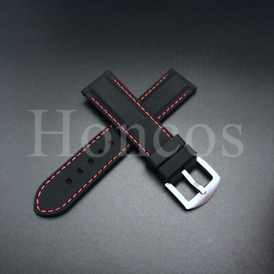 26MM RUBBER WATCH BAND STRAP FOR INVICTA RUSSIAN DIVER 1201 1805 1845 1959 BLK/R