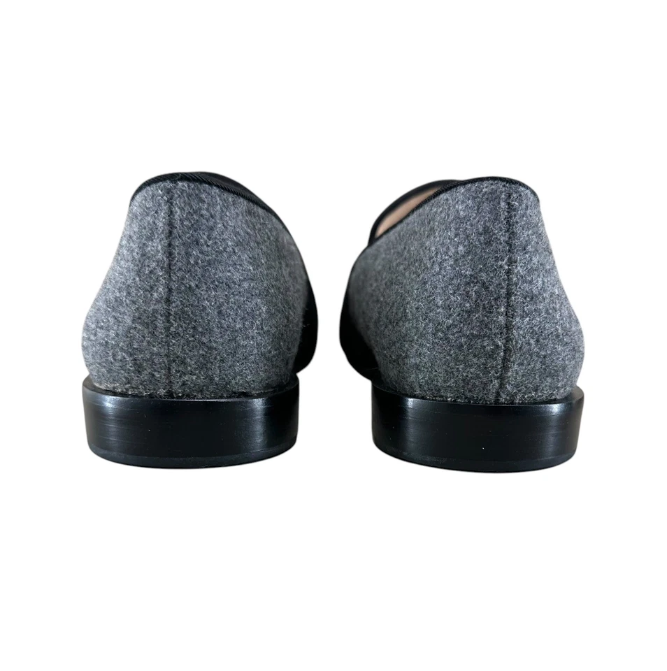 Mocasines Antonio Melani de fieltro gris y negro lazo/lana talla 7,5 Foto 4 de 4
