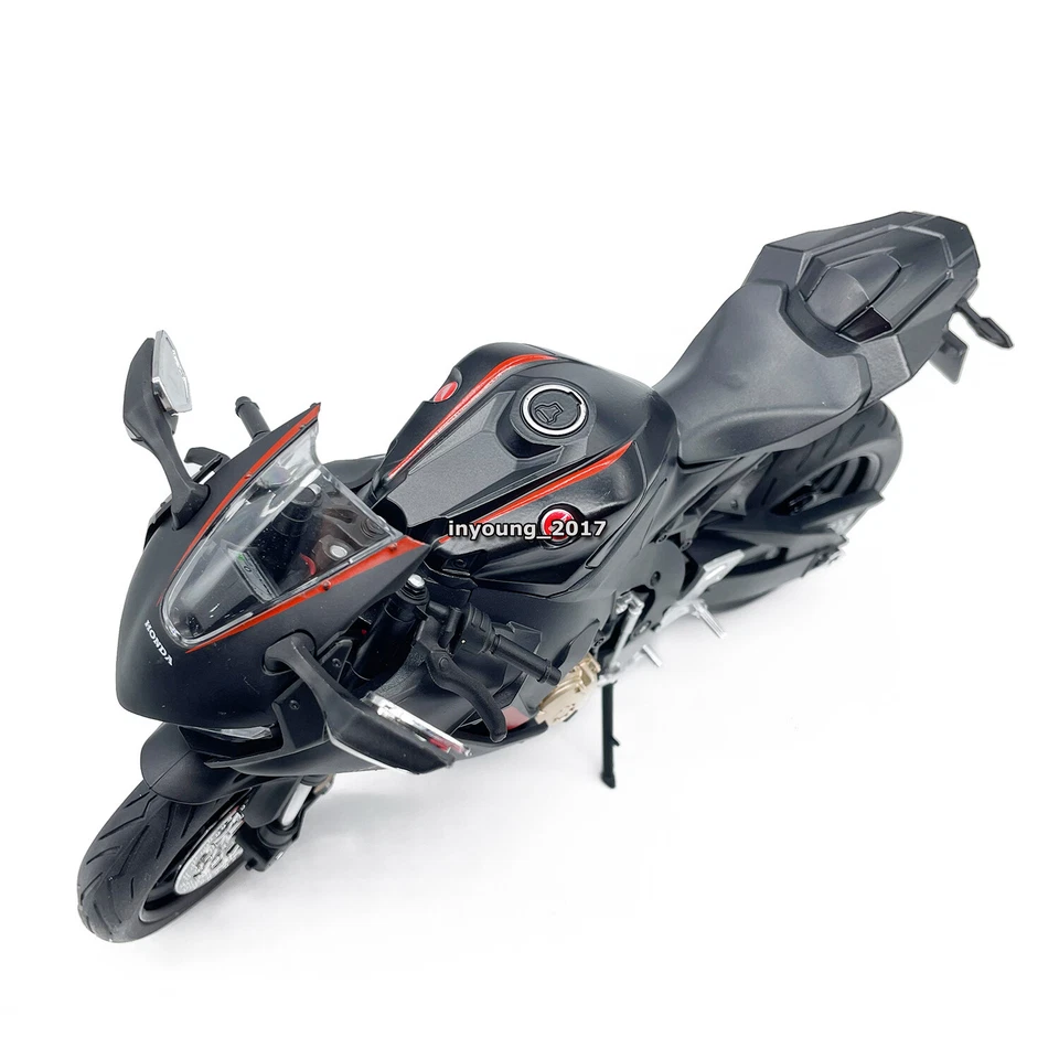 1/9 Honda CBR1000RR HRC Motorcycle Model Diecast Toy Vehicle for Kids Boys Black - Image 4 of 4