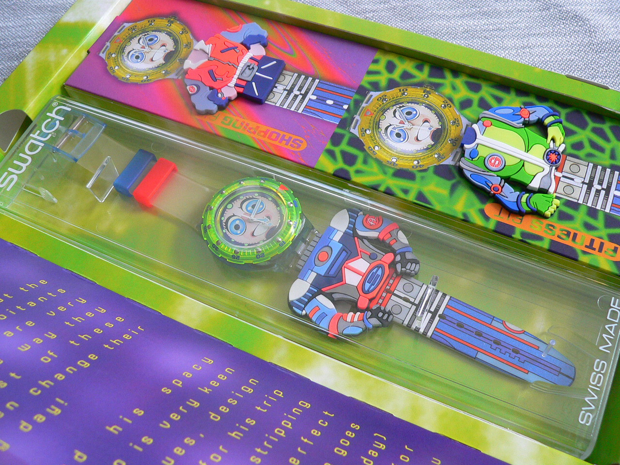 1996 Scuba  Swatch Watch Stripp SDN120PACK Collector club special New