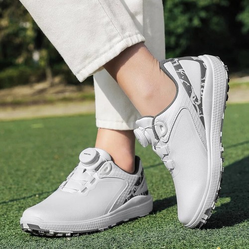 Men Lightweight Golfing Sneakers Outdoor Waterproof Walking Golf Flat Footwears - Picture 8 of 26