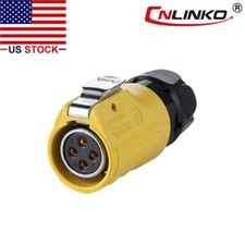 CNLINKO 4 Pin Power Signal Connector Female Plug Outdoor Waterproof IP67 M20