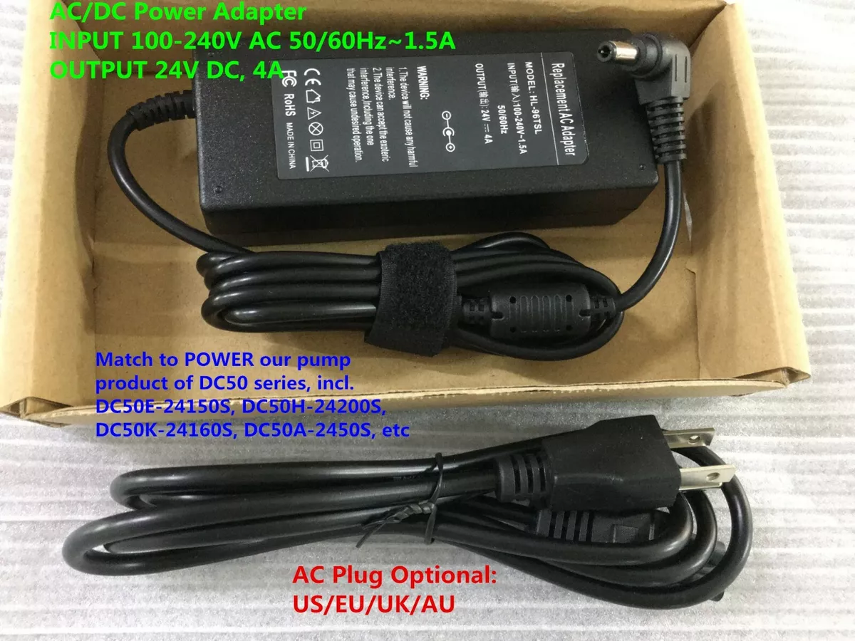 AC/ DC Power Adapter INPUT 100-240V 50/60Hz 1.5A OUTPUT 24V 4A EU/UK/US/AU  Plug