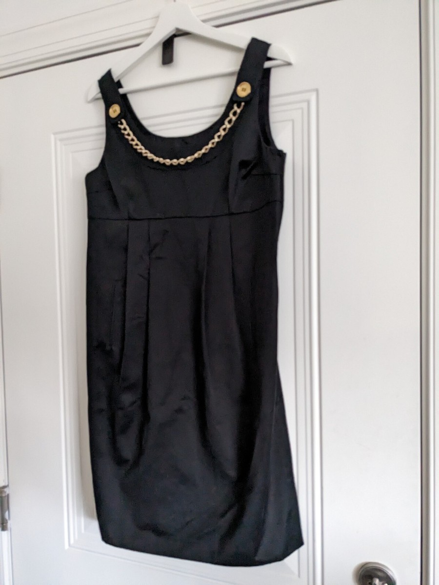 michael kors black dress with gold chain Michael Kors black dress with gold detailing, 1X