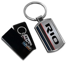 RIO CAR METAL KEYRING KEY CHAIN RING