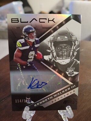 2022 Panini Black Football Kenneth Walker III Rookie Auto 2022 Panini Black Football Kenneth Walker III Rookie Auto