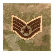 USAF OCP Spice Brown Rank 2x2 Sew On - E5 Staff Sergeant