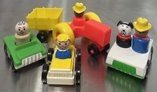 Vintage Fisher-Price Little People Farm, Cars, Animals, People Mixed Lot