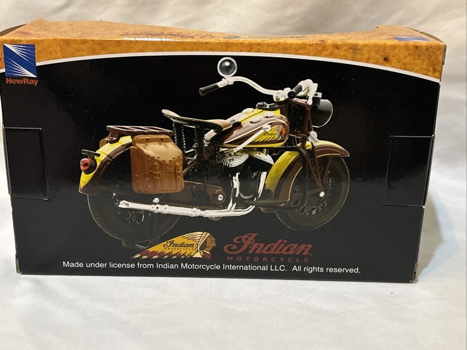 1930 Indian Chief Model Motorcycle Die-cast 1:12 Scale - Image 4 of 4