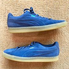 PUMA Suede Blue Suede Low Top Lace Up Sneaker Rubber Outsole