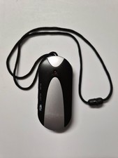 Mini Portable Black FM Radio Battery-Powered W/ Flashlight And Strap