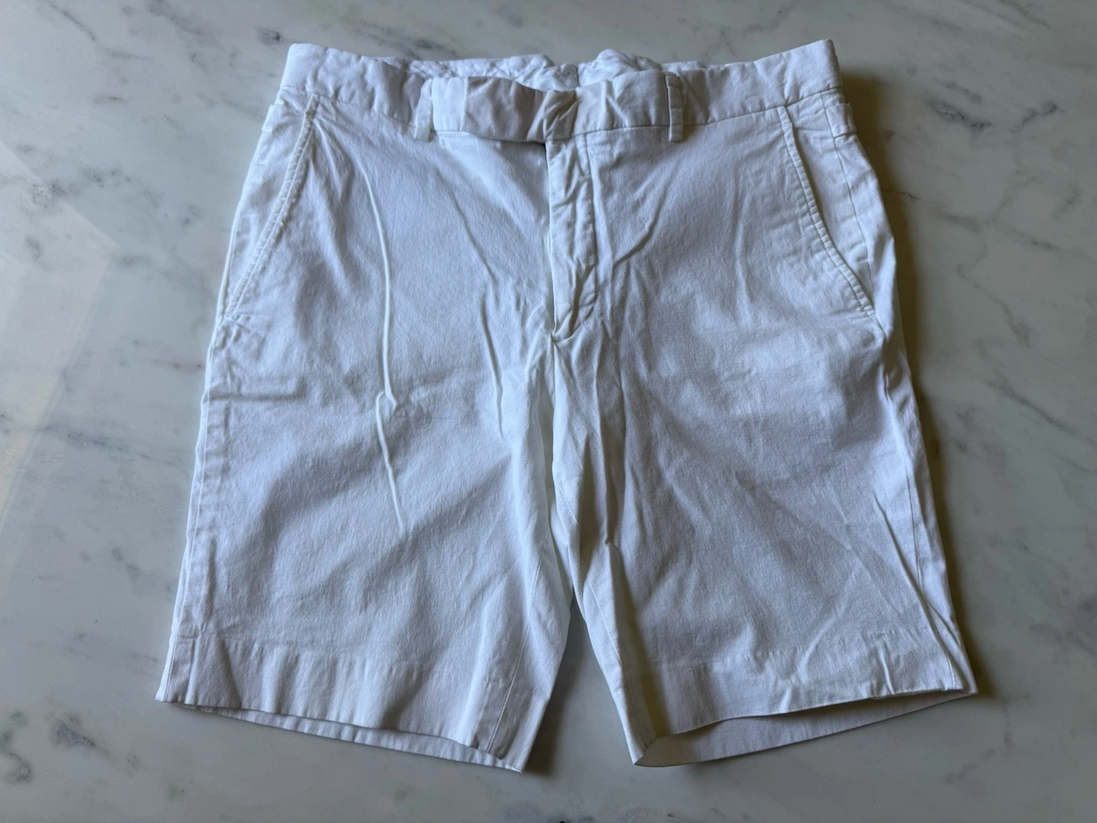 Ralph Lauren Black Label Classic Fit Shorts White Size 34 Retails $195