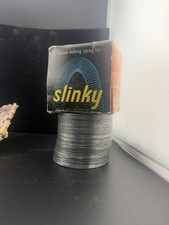 Vintage Original Slinky James Industries 1960s-70s Walking Spring Toy w/ Box