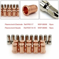 20pcs PR0117 Plasma Electrode PD0114-10 Tips 1.0mm For Trafimet S75 Cuting-Torch