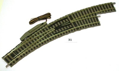 Fleischmann Profigleis H0 elektr. Weiche 6175W R abzweigend - sehr gut (N31)