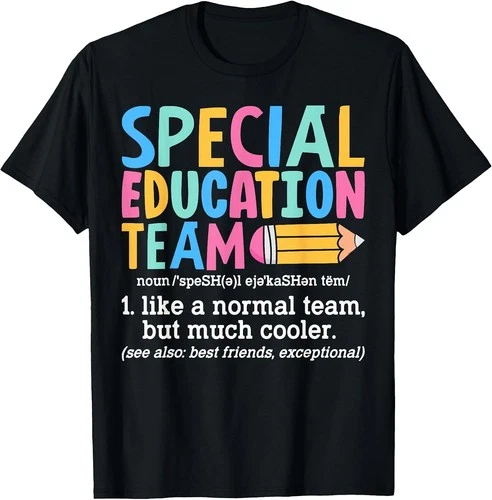 Retro Special Education Team Crew Teacher T-Shirt Design - product listing photo