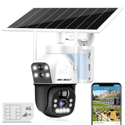 3G/4G LTE Cellular Solar Überwachungskamera Outdoor Wireless, 8W 15600mAh