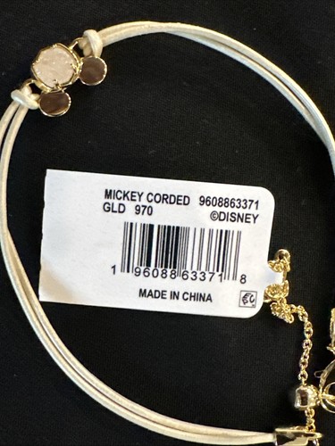 Kendra Scott Disney Mickey Mouse Double Corded Leather Drusy Bracelet NEW - Picture 2 of 4