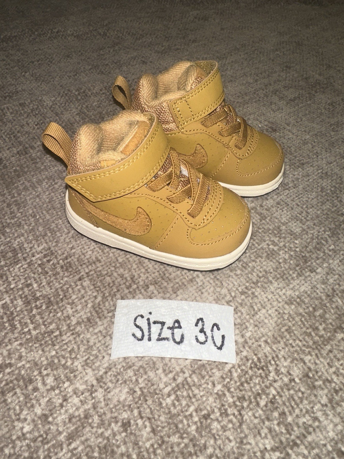 Tan Leather Logo Hook & Loop Size 3c
