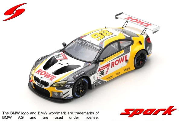 Spark SG751 1:43 BMW M6 GT3 Nr.98 Rowe Racing Gelb 2021 Limitiert-image