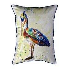 Betsy Drake Fancy Heron Extra Large Zippered Pillow 20x24