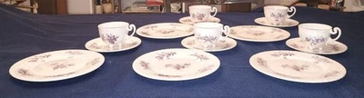 15tlg Villeroy & Boch Mettlach "Meissen" Jugendstil Kaffeetassen UT Kuchenteller - Bild 1 von 4