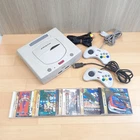 Sega Saturn Console Japan White bundle with 2 Controllers & 5 Games DAYTONNA USA