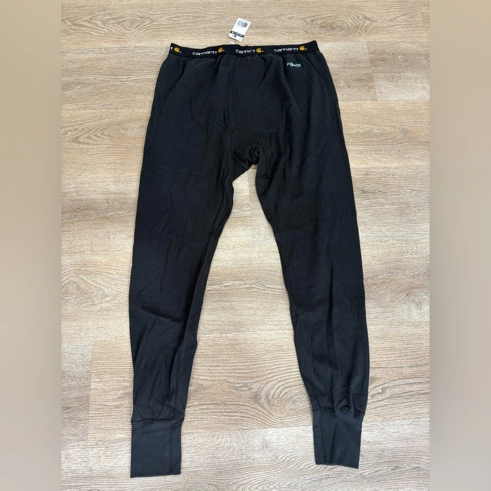 Pantalones de Capa Base Térmica Carhartt Force Negros 2XL Altos Nuevos con Etiquetas Estilo 100640 Foto 4 de 4