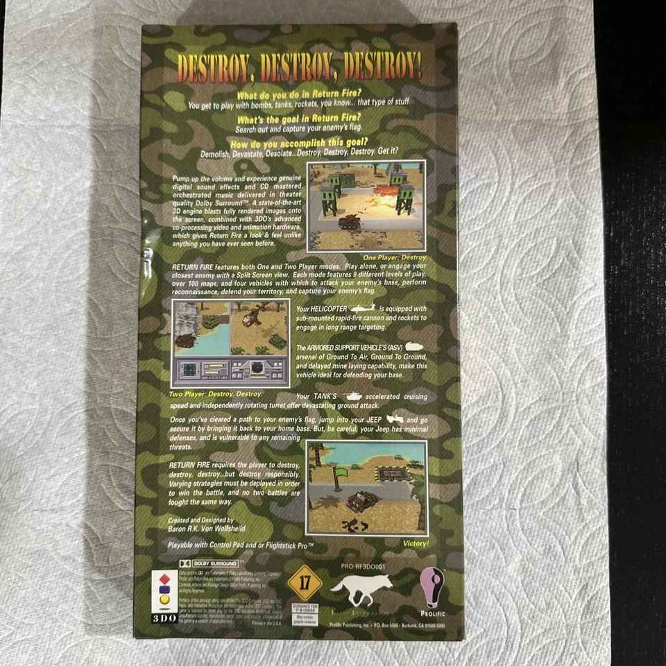 New Sealed Return Fire Panasonic 3DO, Please Read! - Image 2 of 4