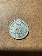 1950 Malaya 5 Cents Coin – King George VI – Vintage British Colonial Coin #290