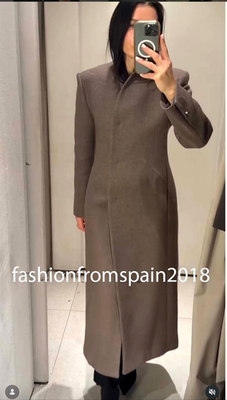 ジャケット・アウター 2000s STONE  WOOL COAT ZARA NEW WOMAN MANTECO WOOL COAT ZW COLL LIMITED BROWN TAUPE XS-L