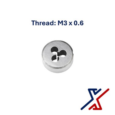 M3 x 0.6 Thread Cutting Carbon Steel Die (1 Die) by X1 Tools