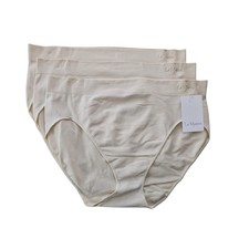 Le Mystere Seamless Comfort Hi Cut Panty 3 Pair Size Large Papyrus Ivory NWT
