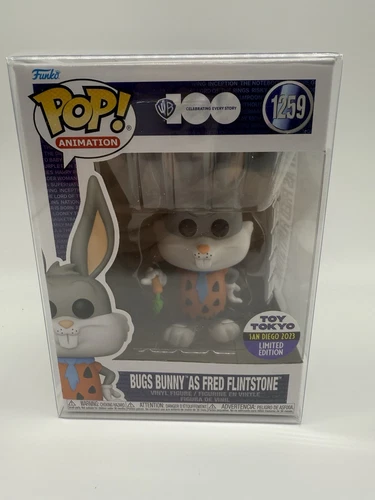 FUNKO POP! Bugs Bunny As Fred Flintstone 2023 SDCC Exclusive 1259 w/ PROTECTOR