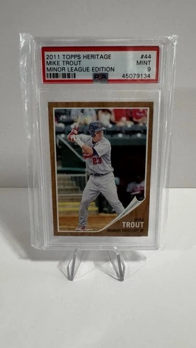 PSA 9 - Mike Trout - 2011 Topps Heritage #44 Minor League Edition mlb rare mvp