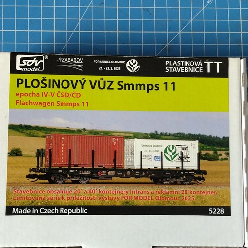 SDV model TT Flachwagen Smmps 11 ČSD/ČD Ep. IV-V Bausatz 5228 1:120 | Condition: Neu
