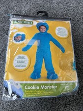 Cookie Monster Plush Sesame Street 3T-4T Dress Up Halloween Deluxe Child Costume
