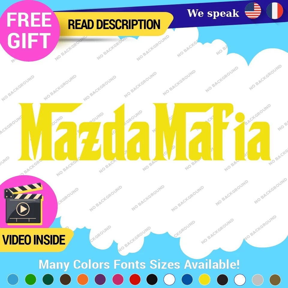 Mazda Mafia Decals Stickers Vinyl Car Race Drift Lowered JDM Scrape Tunning Foto 4 de 4