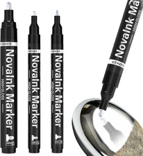 Silver Metallic Chorme Paint Pens, 3 Pack Touch up Markers Mirror Effect, Perman