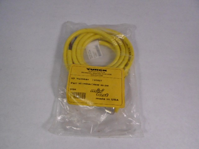 Turck RKM-30-2M Cordset 3Pin 300V 9A 2m Cable NWB