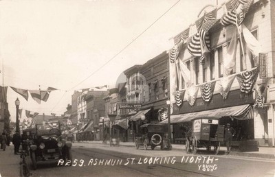 Street View Ashmun St. Looking N., Soo MI Michigan #1 RPPC Photo Postcard COPY
