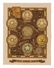 Battlefield Texas - Ranger Badges History Art Law Badge Republic Old Flag Gift